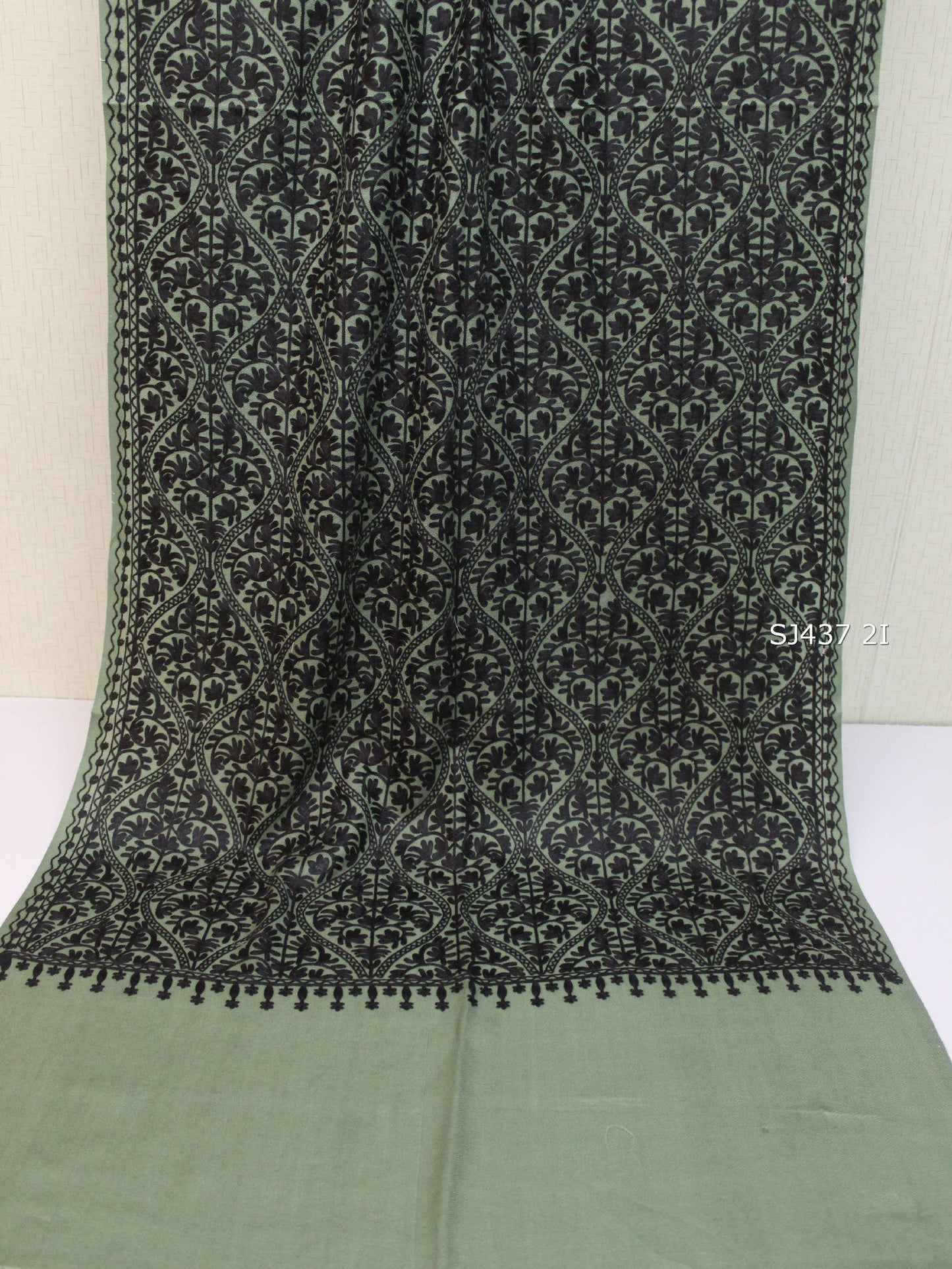 Pashmina Stole Full Embroidery Kashmiri Work in Sale Price perfect Gift 80x28 inches