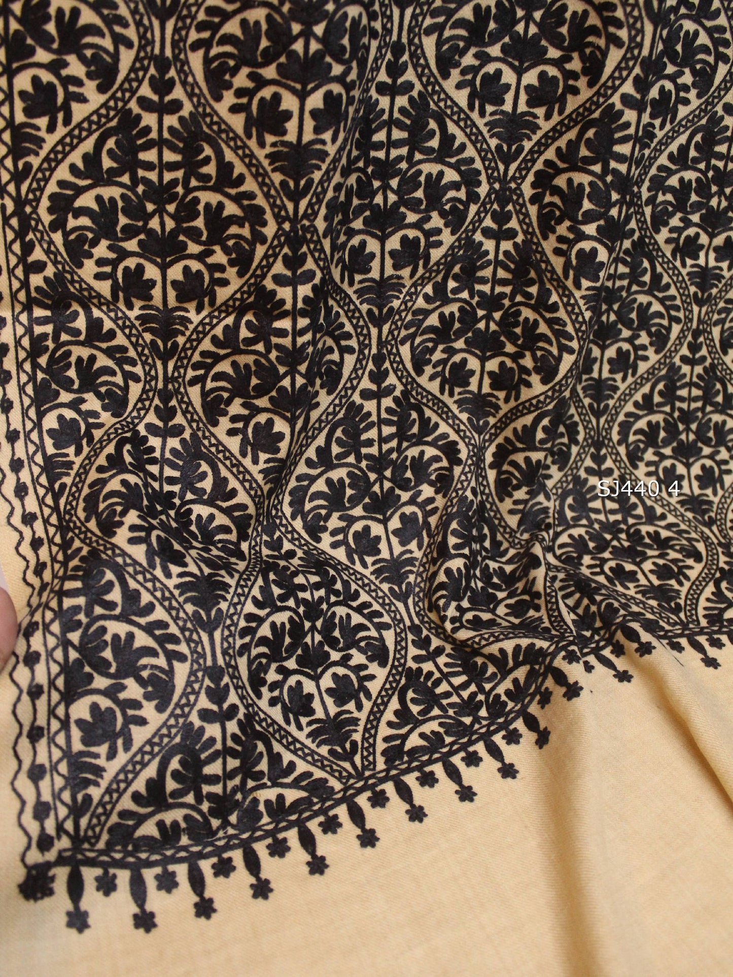 Pashmina Stole Full Embroidery Kashmiri Work in Sale Price perfect Gift 80x28 inches