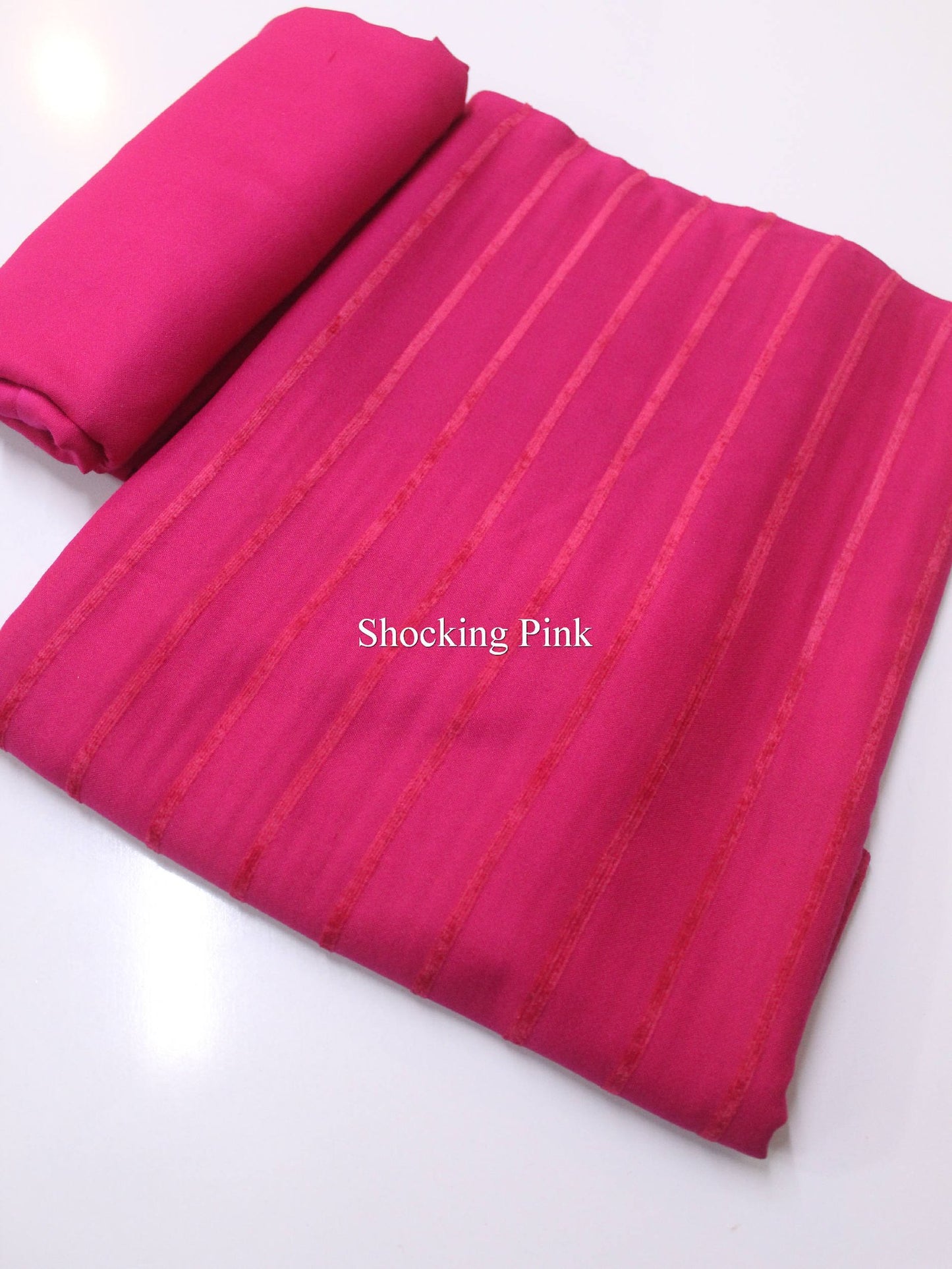 Velvet Lining Suit Marina Wool | Perfect Winter Fabric 6 Yards | Shocking Pink