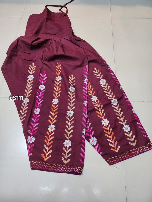 Stitched Cotton Patiala Style Embroidered Shalwar