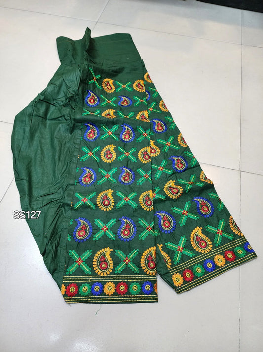 Stitched Cotton Patiala Style Embroidered Shalwar