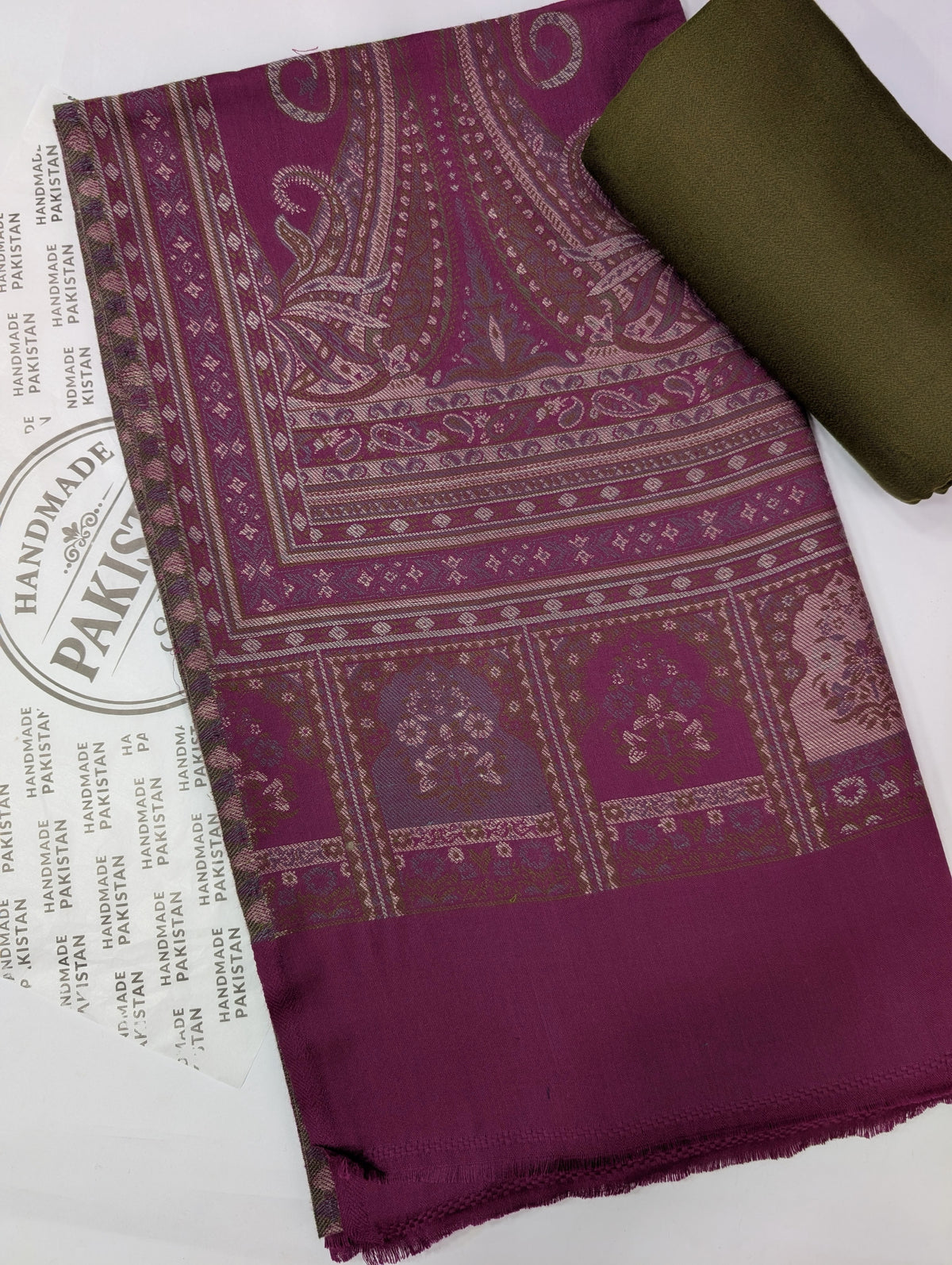 3 Piece Kani Shawl Suit | Plain Marina Suit With Kani Pashmina Shawl Perfect Gift