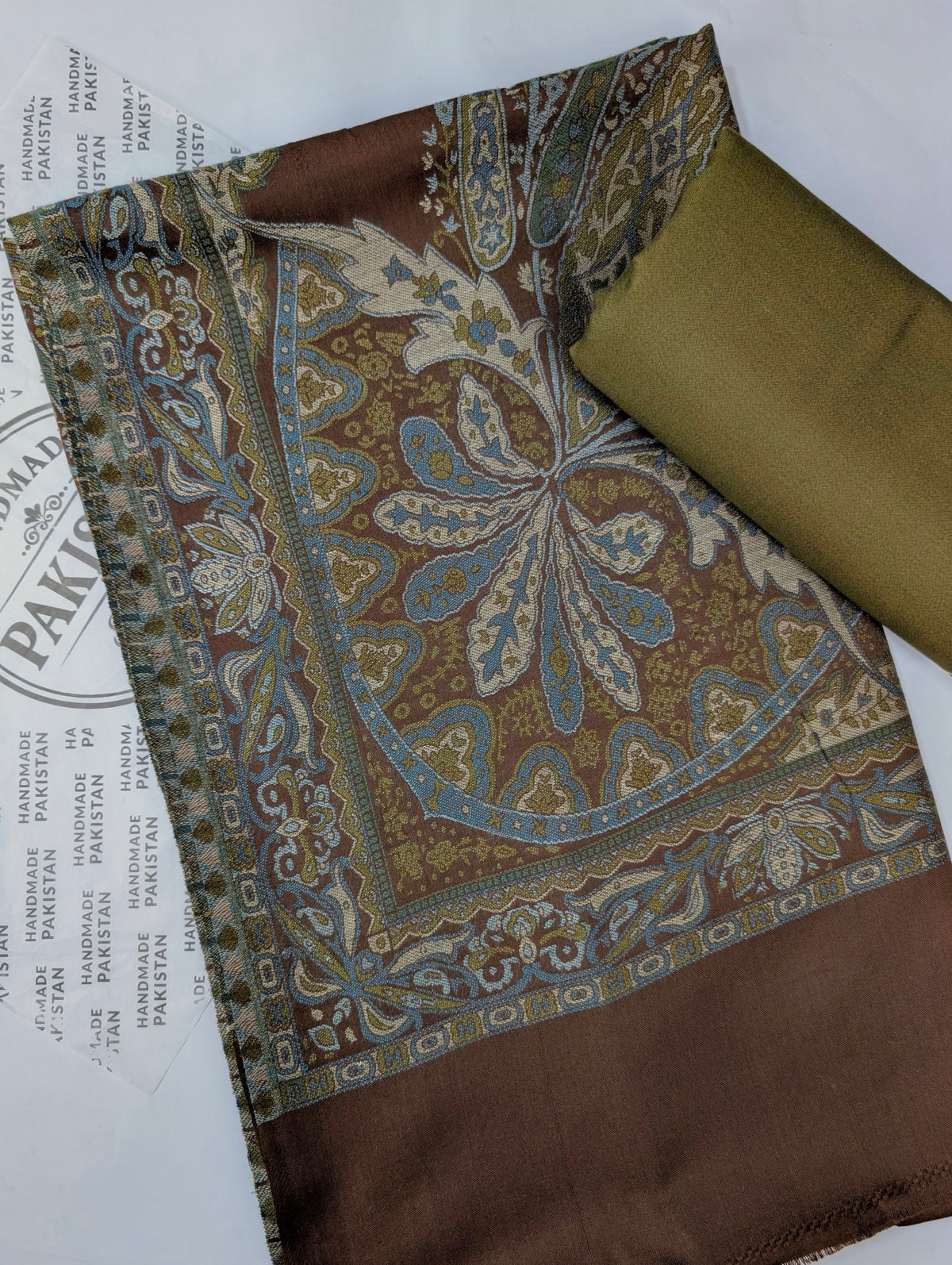 3 Piece Kani Shawl Suit | Plain Marina Suit With Kani Pashmina Shawl Perfect Gift
