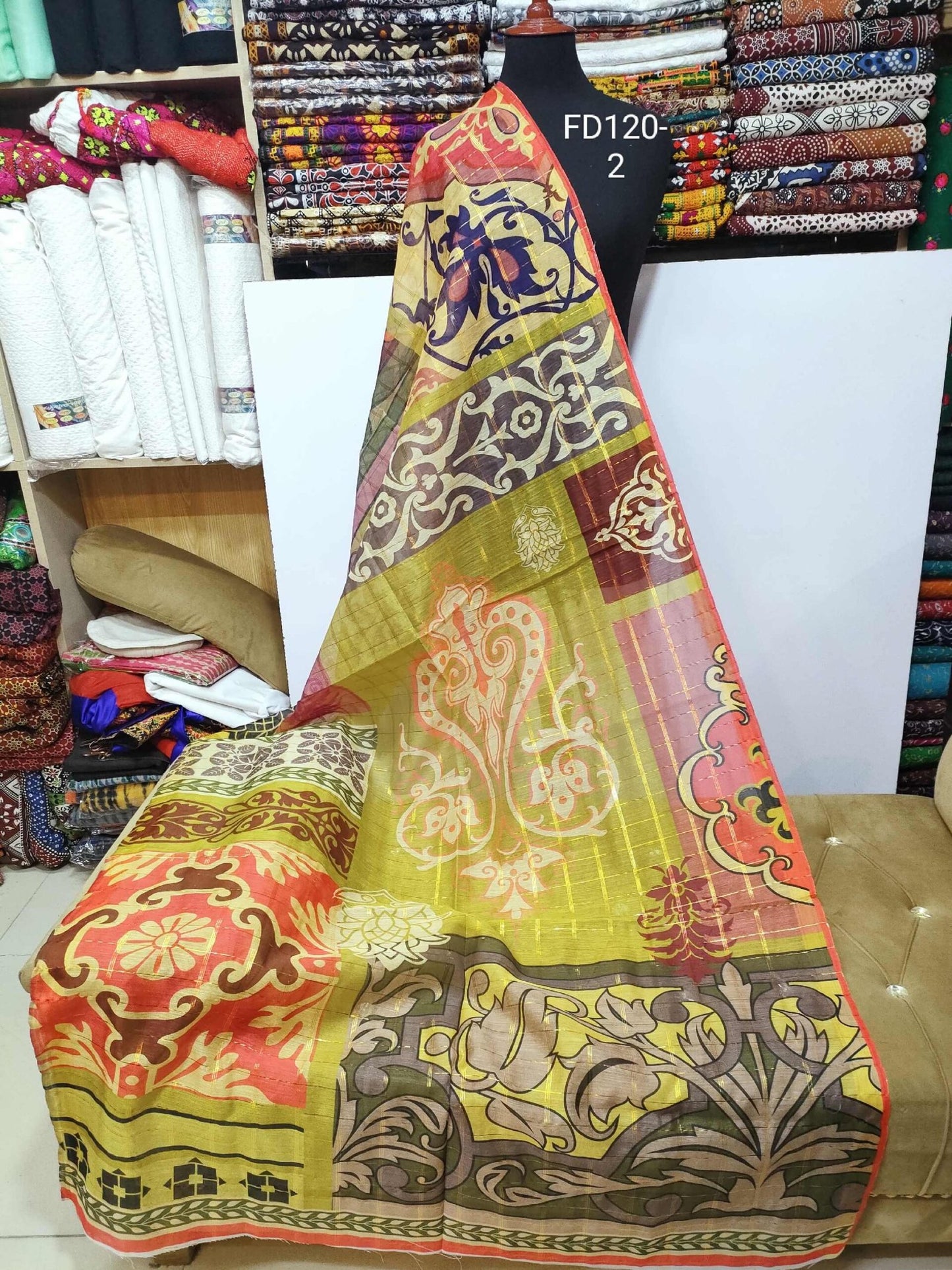 Monal Digital Printed Diamond Dupatta (Lawn Masoori)