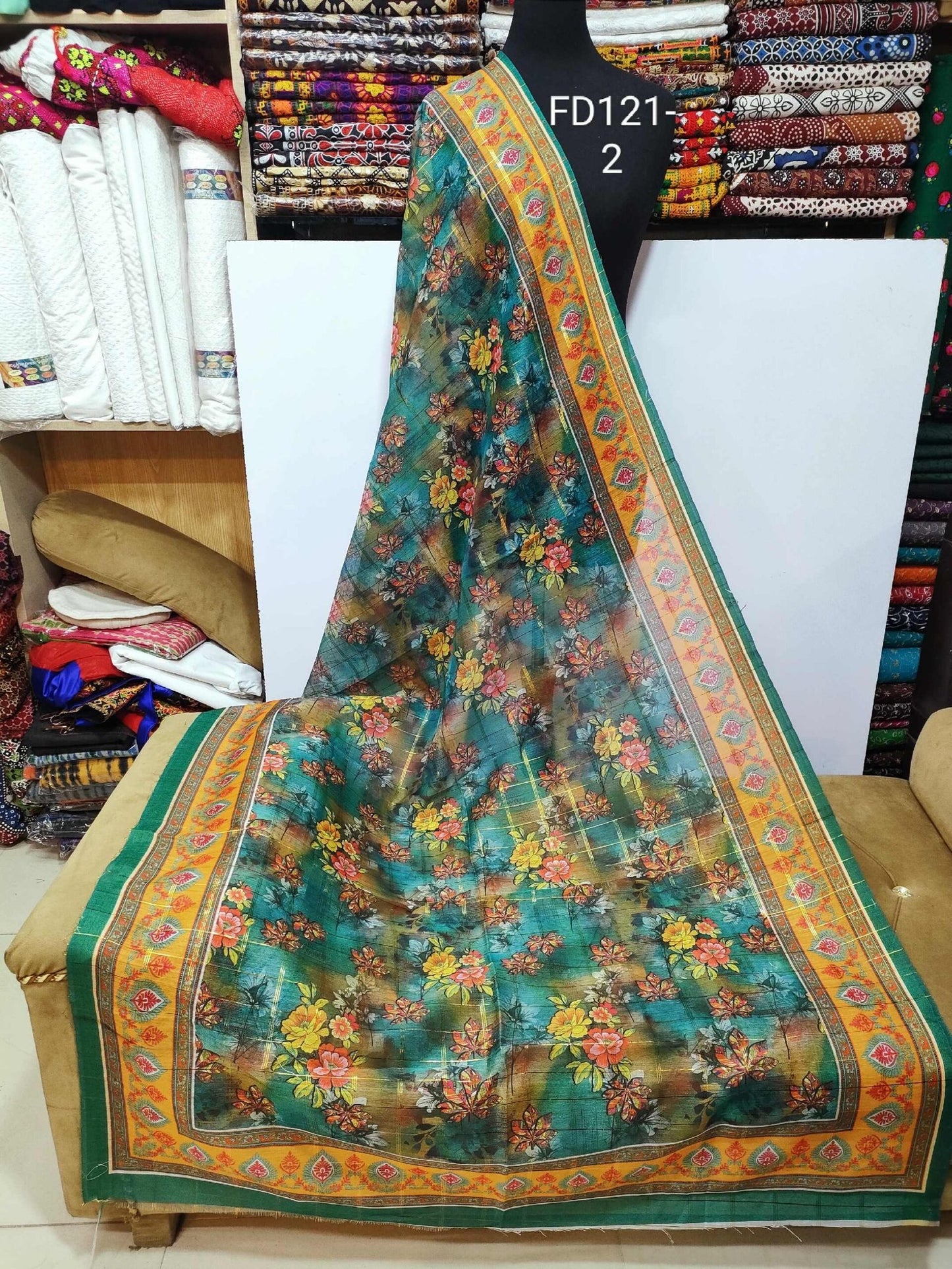 Monal Digital Printed Diamond Dupatta (Lawn Masoori)