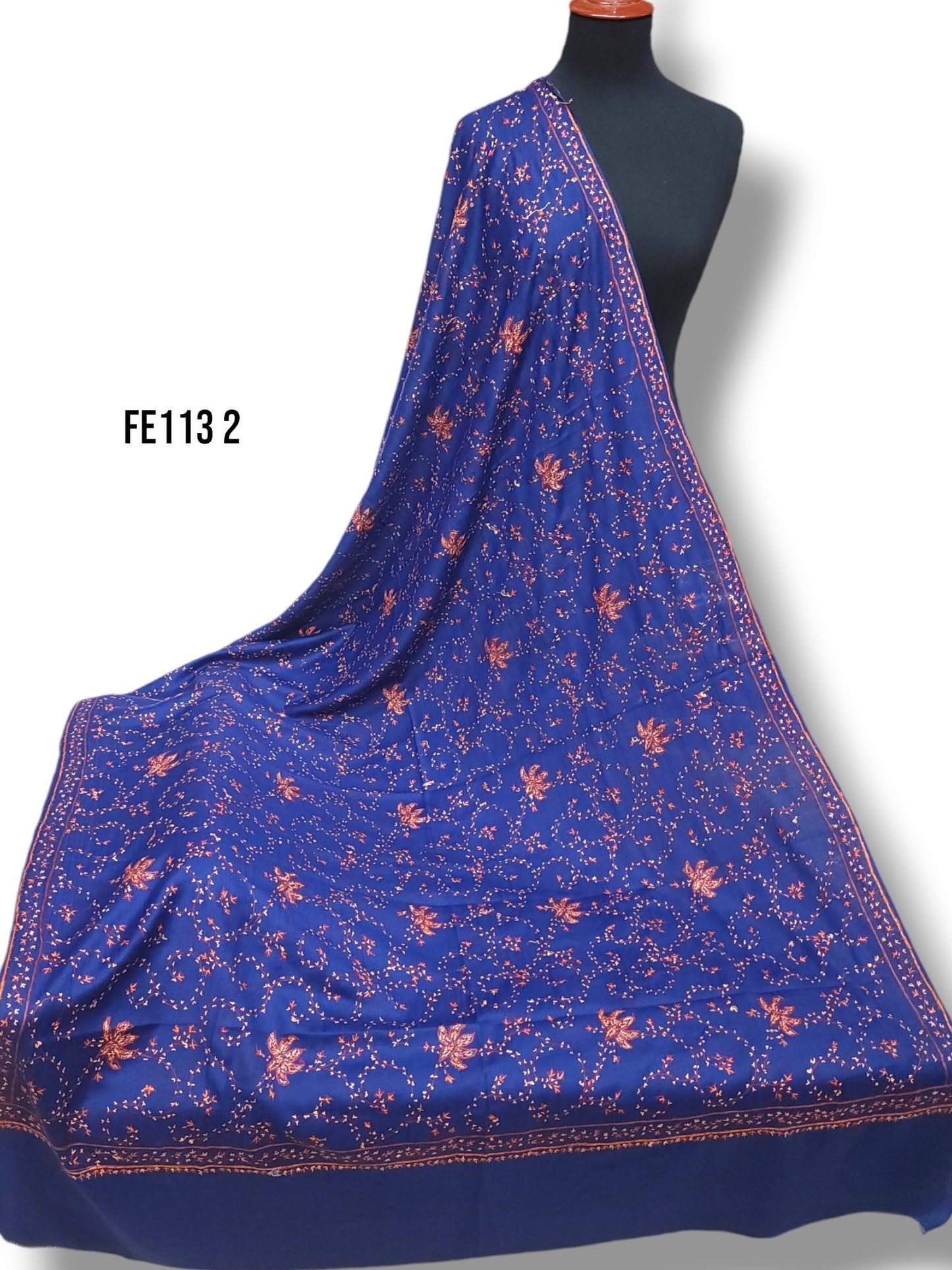 Pashmina Handmade Full Embroidered Shawl Beautiful New Design 2024 Collection Made in Kashmir