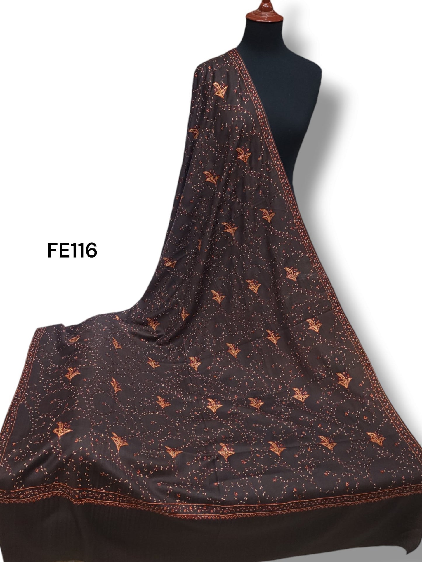 Pashmina Handmade Full Embroidered Shawl Beautiful New Design 2024 Collection Made in Kashmir