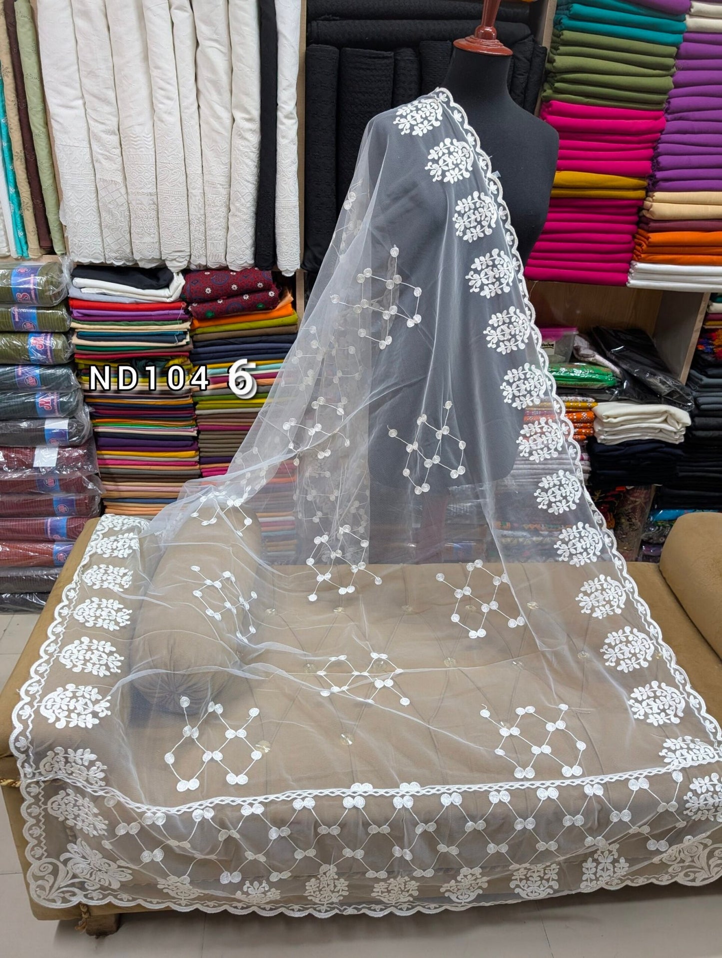 Net Dupatta | Soft Breeze Net Embroidered