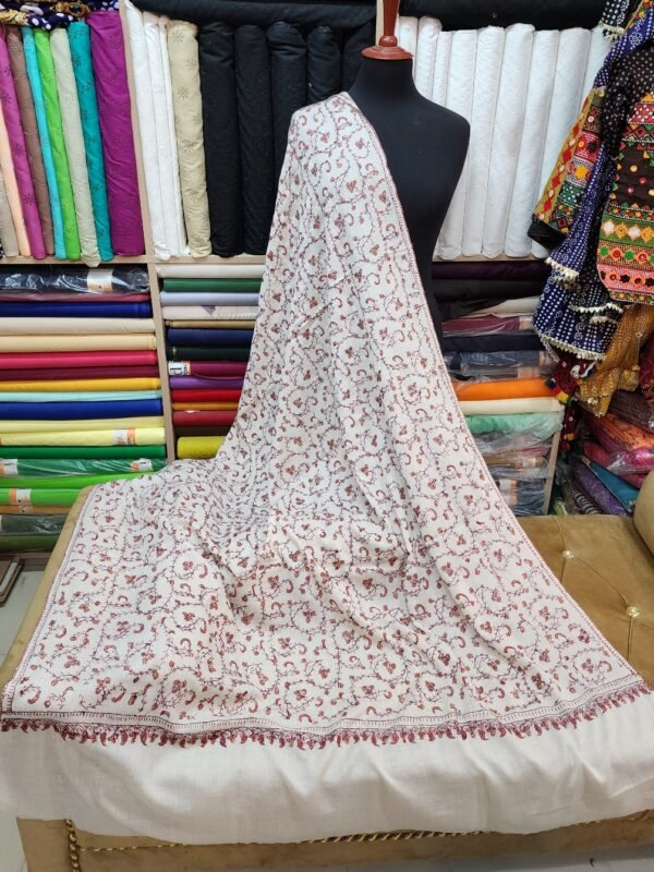 Pure Pashmina Toosh Shawl Souzni Jaama Jaal - Image 3