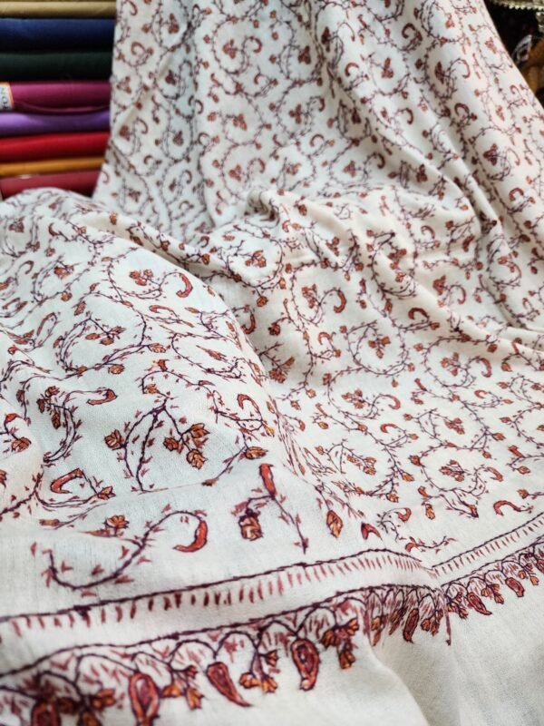 Pure Pashmina Toosh Shawl Souzni Jaama Jaal - Image 4