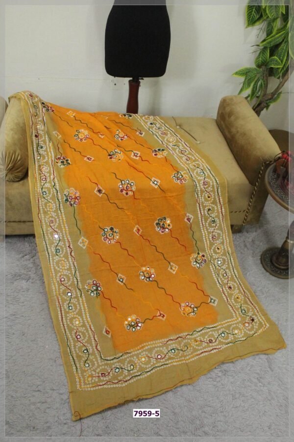 Lawn Chunri Print Embroidered Dupatta