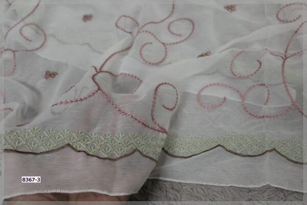 Pure Crinkle Chiffon Embroidered Dupatta