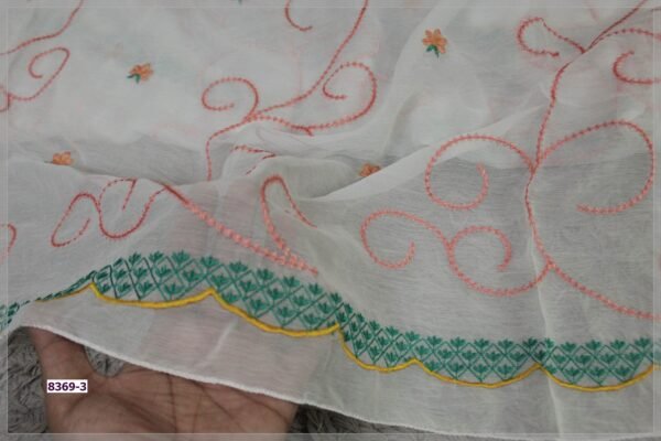 Pure Crinkle Chiffon Embroidered Dupatta