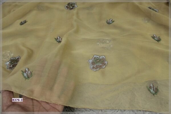 Pure Crinkle Chiffon Embroidered Dupatta