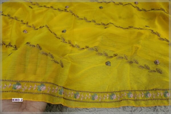 Pure Crinkle Chiffon Embroidered Dupatta