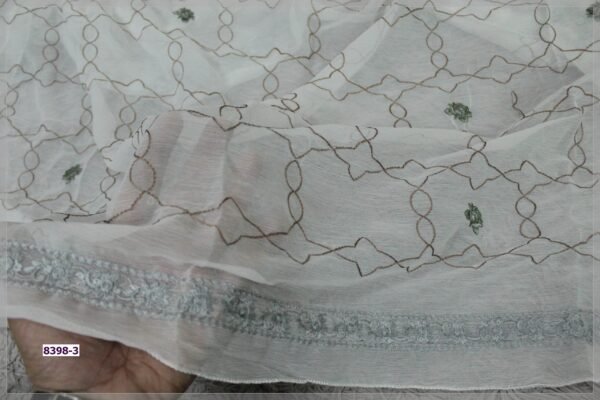 Pure Crinkle Chiffon Embroidered Dupatta