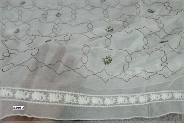 Pure Crinkle Chiffon Embroidered Dupatta