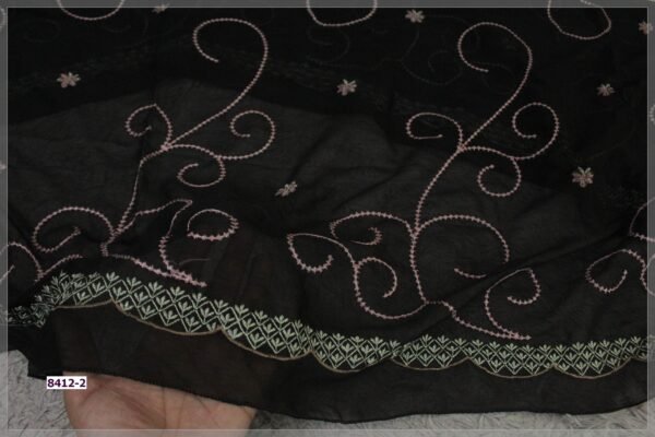 Pure Crinkle Chiffon Embroidered Dupatta