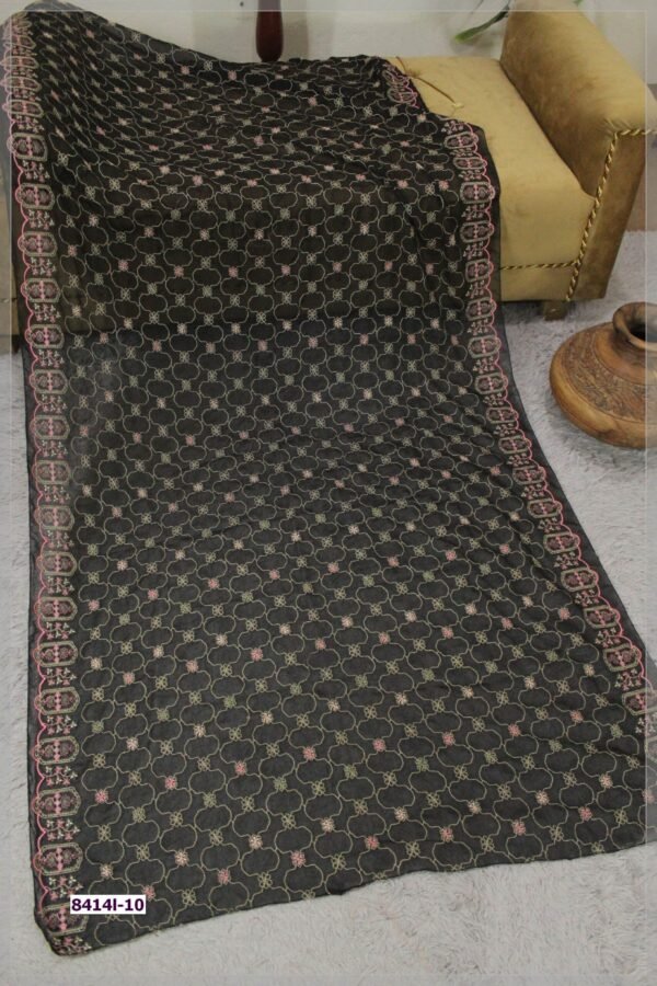 Pure Bareeze Crinkle Chiffon Embroidered Dupatta - Image 2