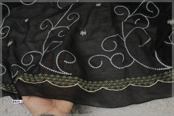 Pure Crinkle Chiffon Embroidered Dupatta