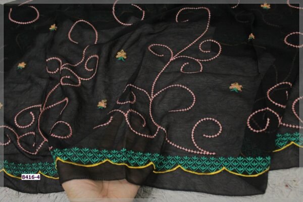 Pure Crinkle Chiffon Embroidered Dupatta