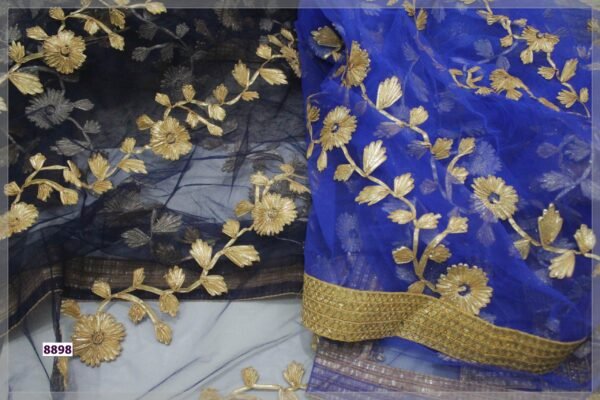 Net Dupatta Gota Work Embroidery - Image 2