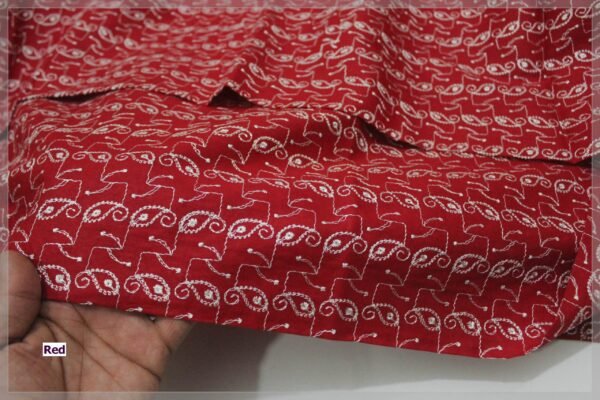 Red Bareeze Chikan Shirt Rs. 800 Free Delivery