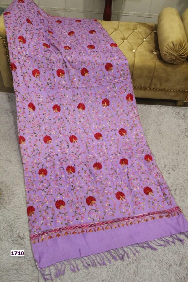 Pashmina Wool Full Embroidered Stole