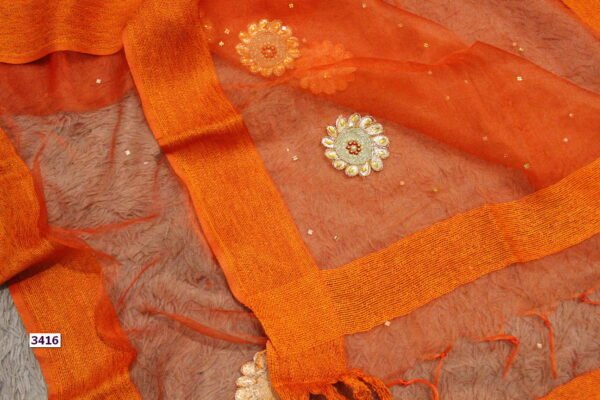 Fancy Embroidered Organza Dupatta