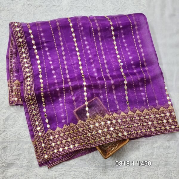 Fancy Organza Embroidered Dupatta