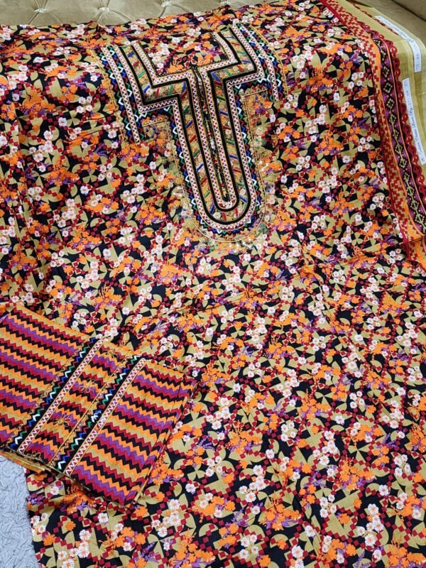 Pure Lawn 2 Pc Embroidered Suits - Image 2