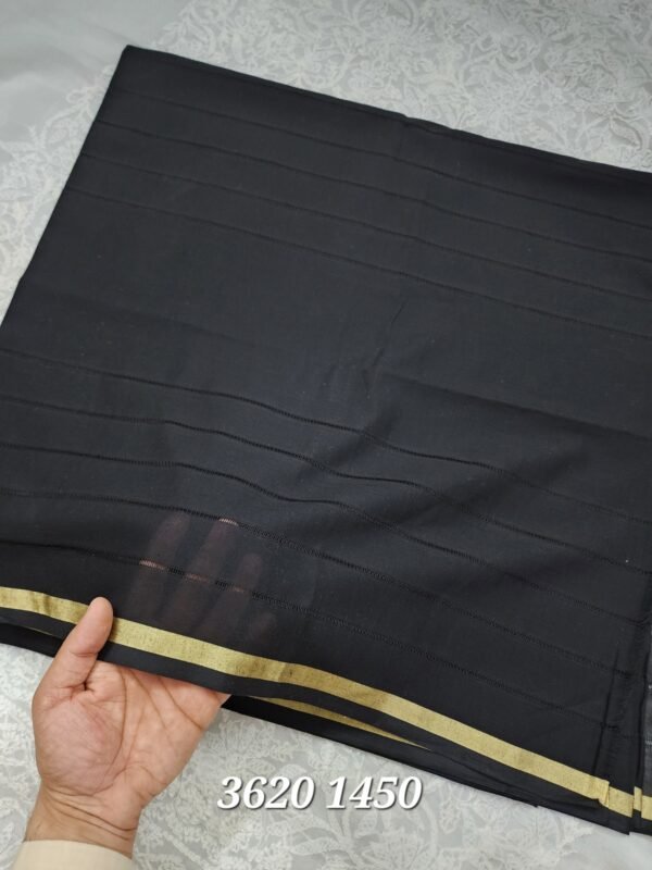 Black Pure Lawn Tarkashi Shawl