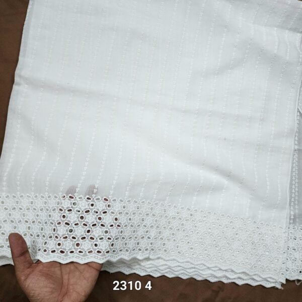 White Pure Breeze Lawn Chikankari Shawl