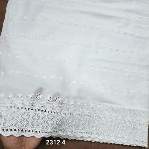 White Pure Breeze Lawn Chikankari Shawl