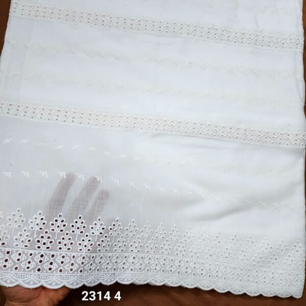 White Pure Breeze Lawn Chikankari Shawl