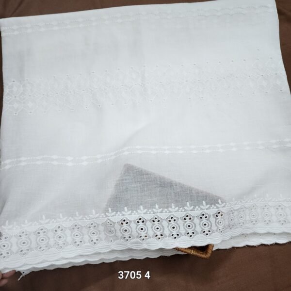 White Pure Breeze Lawn Chikankari Shawl