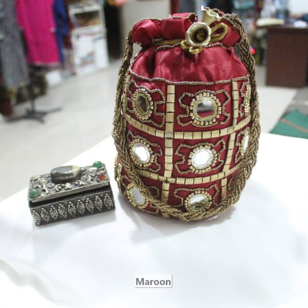 Maroon Handmade Potli Bag