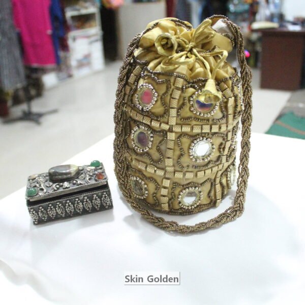 Skin-Golden Handmade Potli Bag