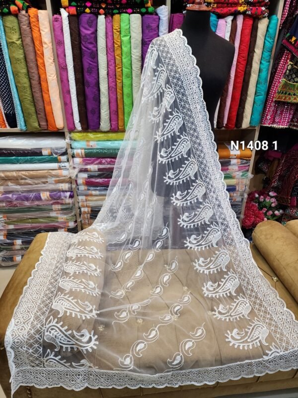 Net Dupatta | Soft Breeze Net Embroidered