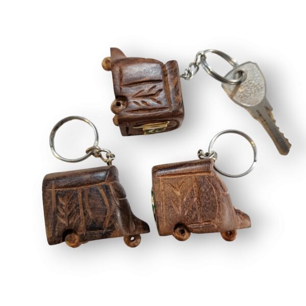 Rikshaw Wooden Handmade Key Chain