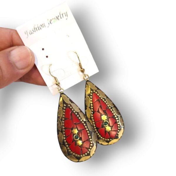 Large Earrings | Stonework Handmade Metal Earrings