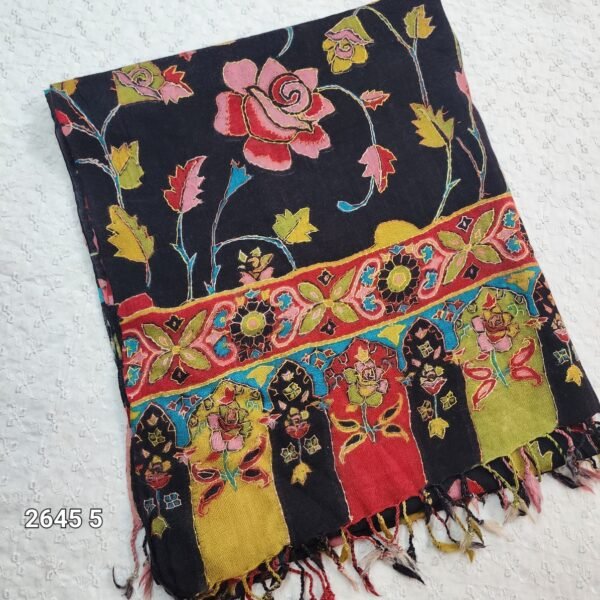 Kalamkar Pashmina Handmade Kashmiri Stole - Image 4