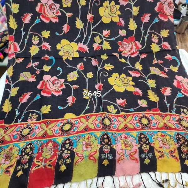 Kalamkar Pashmina Handmade Kashmiri Stole - Image 3