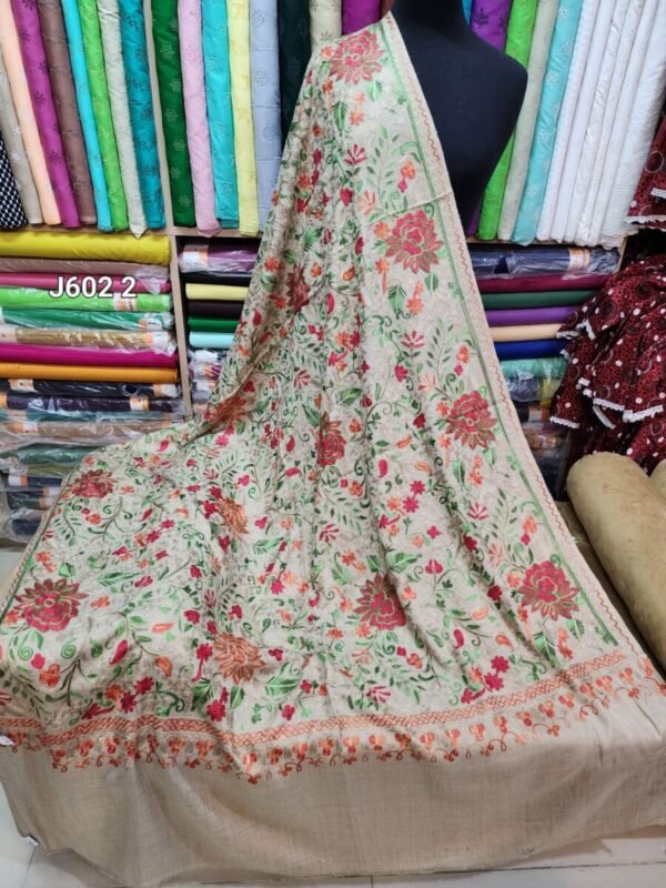 Pashmina Shawl | Full Kashmiri Embroidery - Image 2