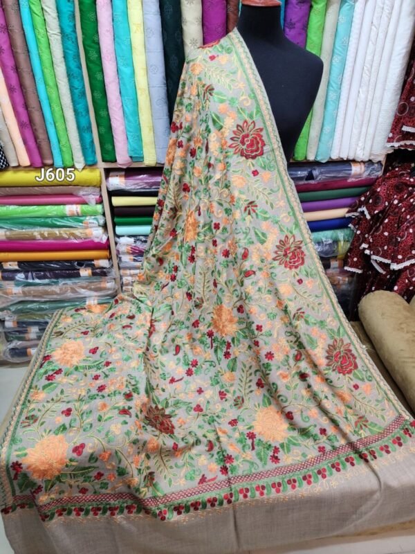 Pashmina Shawl | Full Kashmiri Embroidery - Image 2