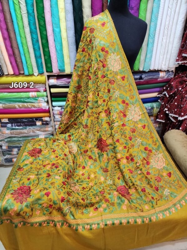 Pashmina Shawl | Full Kashmiri Embroidery - Image 2