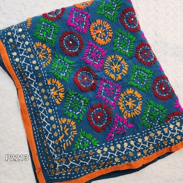 Phulkari Chiffon Handmade Dupatta