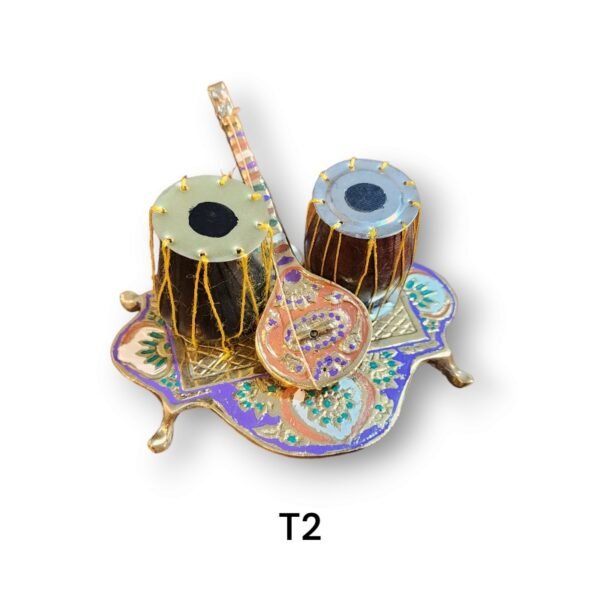 Brass Tabla Guitar Table Decor (6 inches)