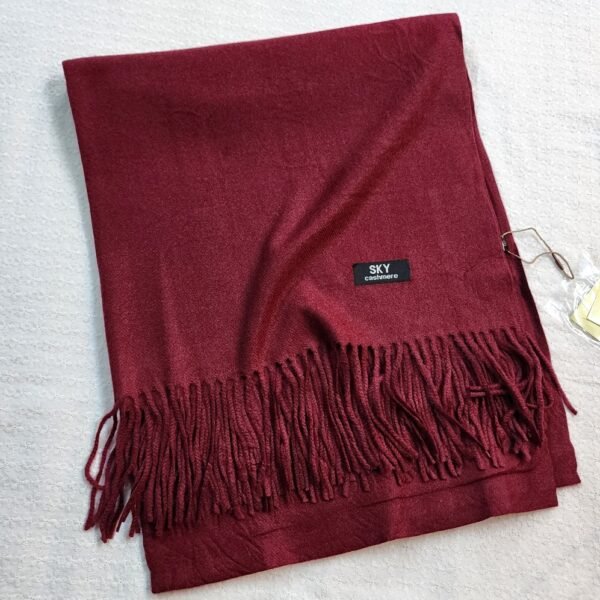 Maroon Plain Stole | Pure Sky Cashmere