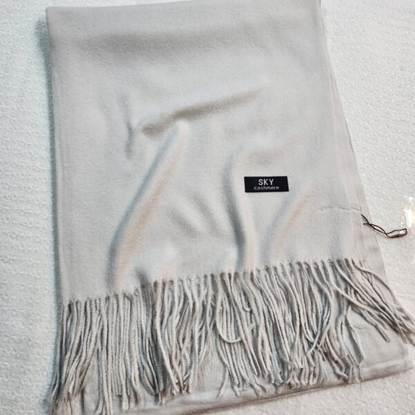 Light Grey Plain Stole | Pure Sky Cashmere